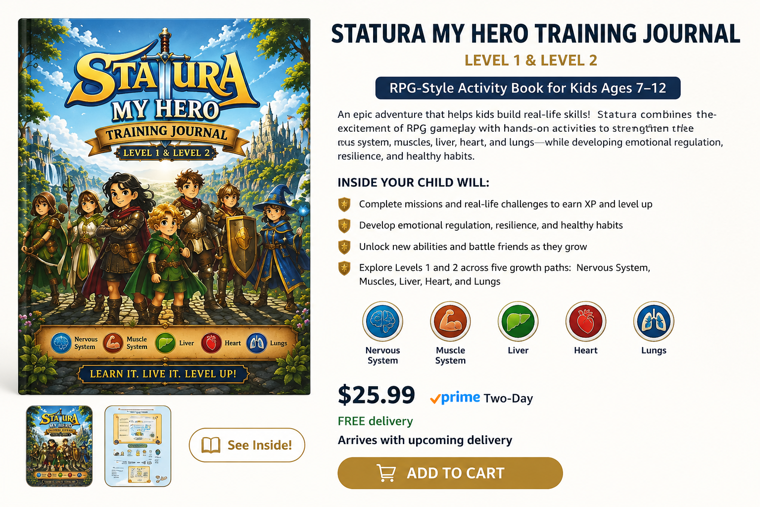 Statura My Hero Training Journal PDF Cover