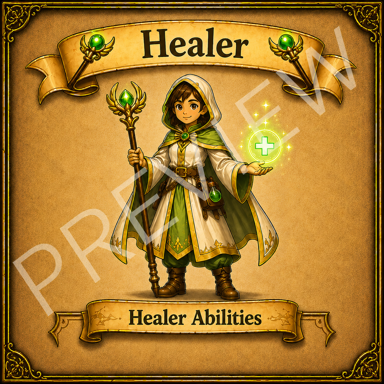Healer hero card