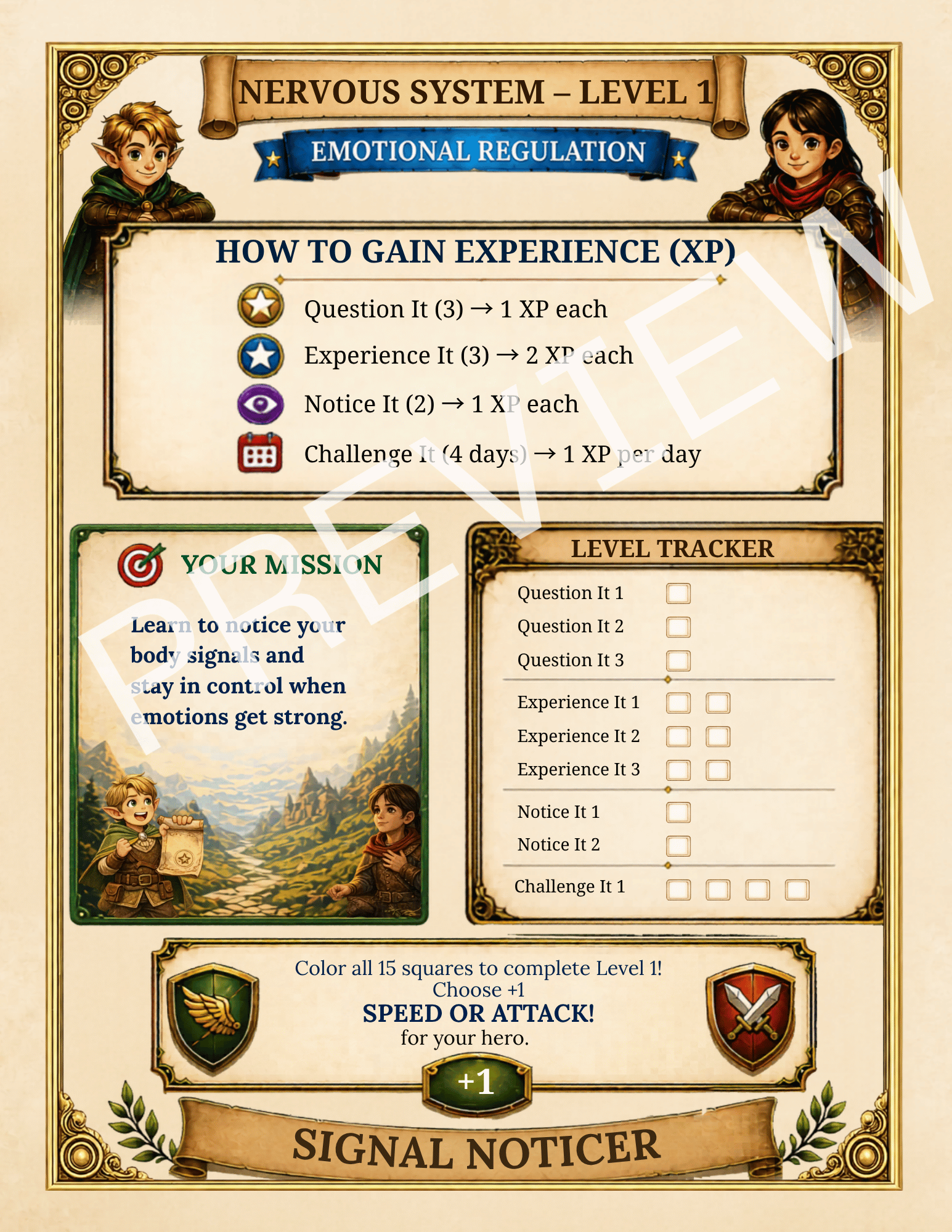 Free Hero and Mini Mission Book
