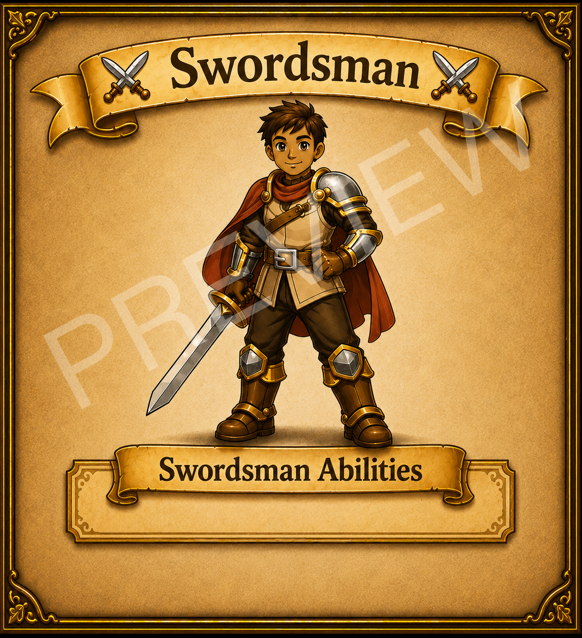Swordsman hero card