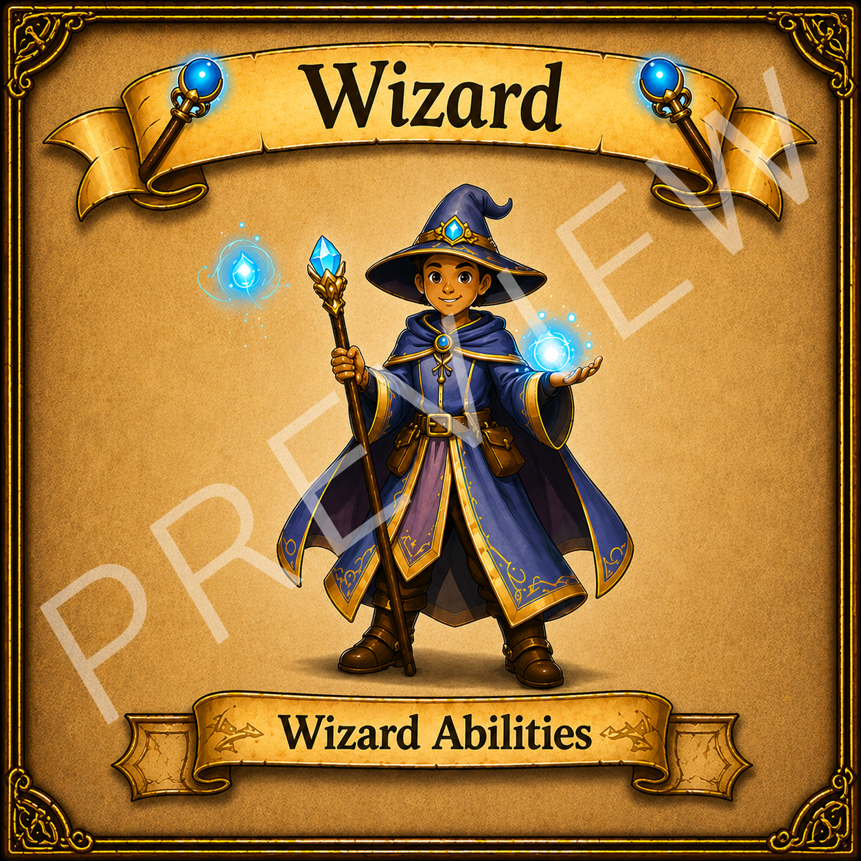 Wizard hero card